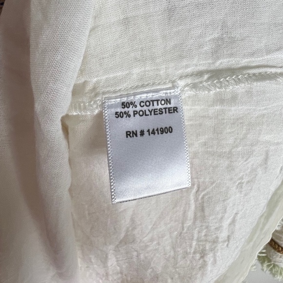 NEW Velzera Tunic Blouse Embroidered Peasant Top Lace Crochet Cottagecore Boho - Picture 8 of 13